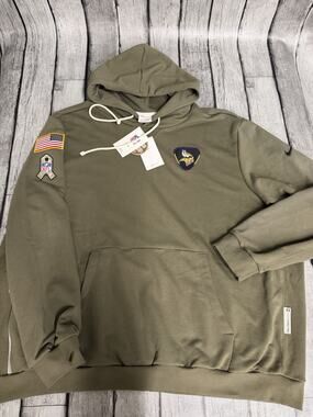 NWT Men’s Nike Minnesota Vikings Salute To Service Hoodie 4XL Olive Green XXXXL